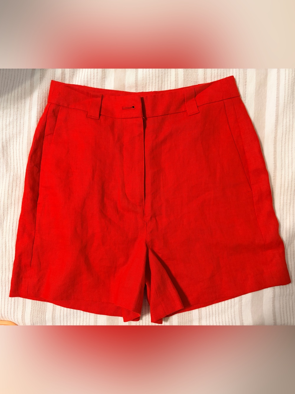 Boden Westbourne 100% Linen Shorts Red Size US 0 UK 4